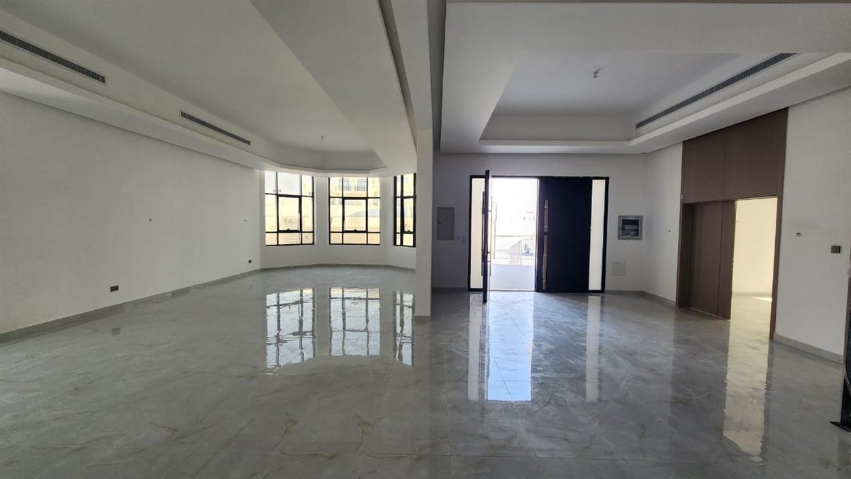 Marble flooring installed in Abu Dhabi villa interior